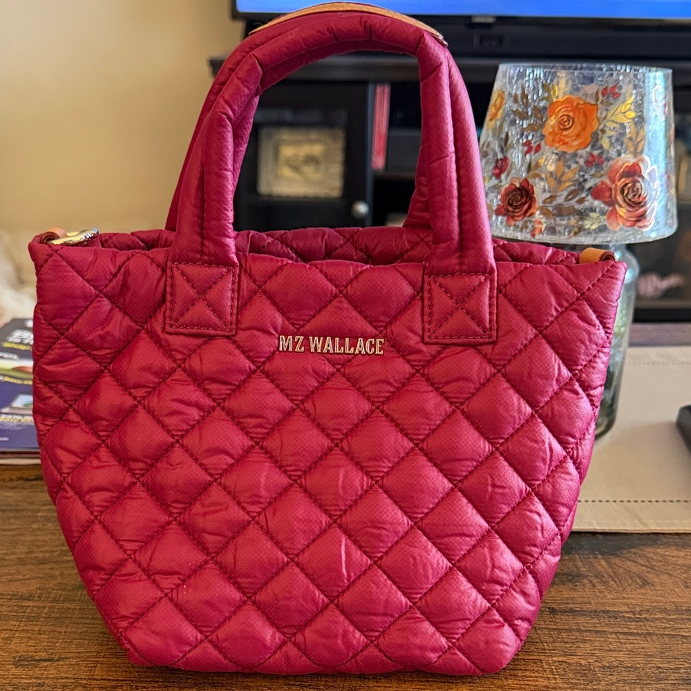 MZ Wallace Quilted Pink Tote Bag